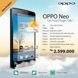 Смартфон Oppo Neo оценён в $215