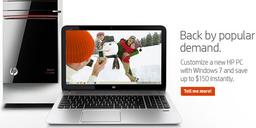 На поводу у потребителя: HP начала предлагать компьютеры под управлением Windows 7