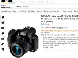 Стала известна цена и срок начала поставок камеры Samsung NX30