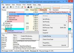 Process Explorer v.16.0 - утилита для получения детальной информации о работе выбранных приложений на ПК