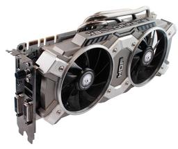 GPU видеокарты KFA2 GTX 780 HOF OC+ 6GB работает на частоте 1071 МГц 