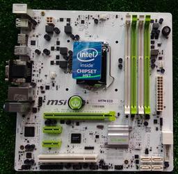 Системная плата MSI H97M ECO окрашена в белый цвет