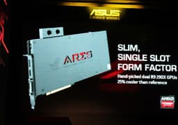3D-карта Asus ROG Ares III с двумя GPU AMD Hawaii XT занимает в корпусе ПК один слот расширения 
