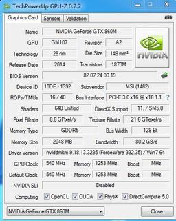 Появились предварительные сведения о 3D-карте Nvidia GeForce GTX 860M, включая результаты теста производительности
