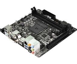 Системная плата ASRock AM1H-ITX с процессорным гнездом AM1 работает от блока питания ATX или адаптера на 19 В