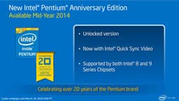 Intel выпустит процессор Pentium с разблокированным множителем