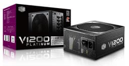 Блок питания Cooler Master V1200 Platinum мощностью 1200 Вт имеет сертификат 80 Plus Platinum