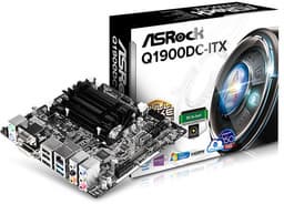 На системной плате ASRock Q1900DC-ITX установлен процессор Intel Celeron J1900 с пассивным охлаждением