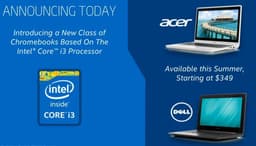 Dell тоже выпустит хромбук на базе процессора Intel Core i3