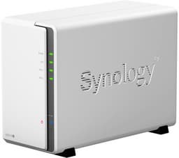 Сетевое хранилище Synology DiskStation DS215j имеет два отсека для накопителей