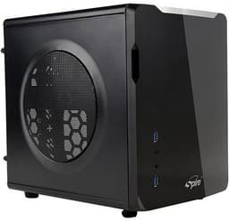 В боковой стенке корпуса для ПК Spire PowerCube 710 есть круглое окно, закрытое сеткой