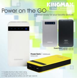 Мобильный аккумулятор Kingmax KEBG-005 емкостью 10 000 мА∙ч весит 232 г