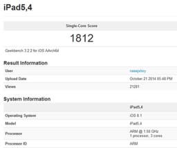 Процессор планшета Apple iPad Air 2 имеет три ядра