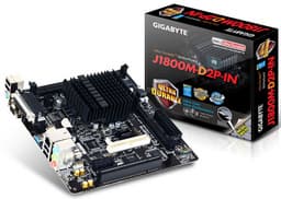 Системная плата Gigabyte GA-J1800M-D2P-IN поддерживает подключение жестких дисков с интерфейсом IDE