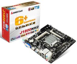 На системной плате Biostar J1800NH2 установлен процессор Intel Celeron J1800 с пассивным охлаждением