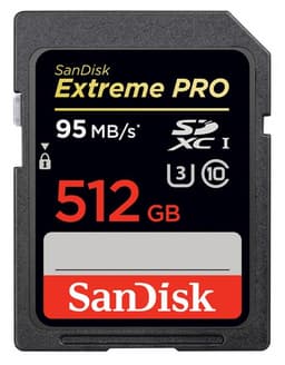 Карта памяти SanDisk Extreme PRO SDXC UHS-I рекордного объема 512 ГБ оценена в $800