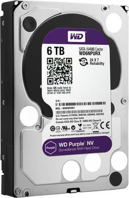 Жесткие диски WD Purple NV предназначены для сетевых хранилищ в составе систем видеонаблюдения
