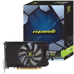 GPU 3D-карты Manli GeForce GTX 950 охлаждается одним вентилятором, но работает на повышенной частоте