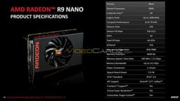 Графический процессор 3D-карты AMD Radeon R9 Nano по конфигурации не отличается от графического процессора AMD Radeon R9 Fury X