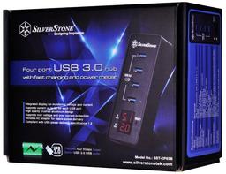 Концентратор SilverStone EP03 имеет четыре порта USB 3.0 и цифровой индикатор напряжения и силы тока
