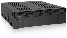Icy Dock ExpressCage MB322SP-B превращает отсек типоразмера 5,25 дюйма в отсек типоразмера 3,5 дюйма и два отсека типоразмера 2,5 дюйма