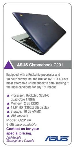 Asus готовит к выпуску хромбук C201 на платформе Rockchip