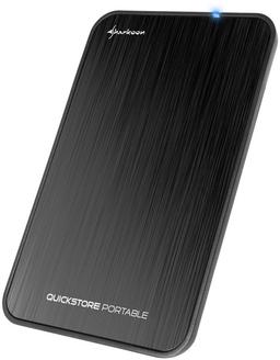 Корпус для внешнего накопителя Sharkoon QuickStore Portable USB 3.1 рассчитан на HDD или SSD типоразмера 2,5 дюйма