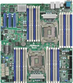 Плата ASRock Rack EP2C612D24 оснащена 24 разъемами для модулей памяти DDR4