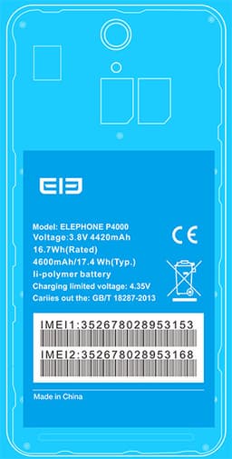 Смартфон Elephone P4000, оснащенный АКБ емкостью 4420 мА·ч и SoC Mediatek MT6735, оценен в $130