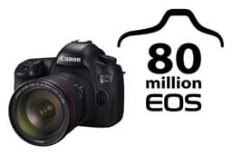 Выпущено 80 миллионов камер Canon EOS со сменными объективами