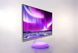 Подсветка AmbiGlow Plus монитора Philips 275C5QHGSW направлена на подставку и окружающую её область    