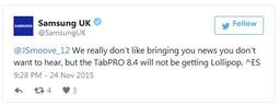 Планшет Samsung Galaxy Tab Pro 8.4 не получит обновление ОС Android до Lollipop