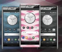 Корпус смартфона Vertu Aster Chevron выполнен с использованием титана и ткани