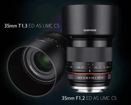 Объективы Samyang 35mm F1.2 ED AS UMC CS и 35mm T1.3 ED AS UMC CS предназначены для беззеркальных камер