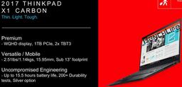 Бизнес-ноутбук Lenovo ThinkPad X1 Carbon нового поколения получит два порта USB-C с интерфейсом Thunderbolt 3