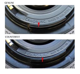 Canon предупреждает о появлении на рынке поддельных объективов EF 50mm F1.8 II