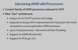 Подтвердилась информация, что процессоры AMD Zen будут иметь до 32 ядер