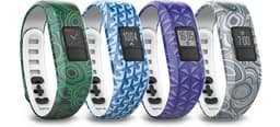 Трекер активности Garmin vivofit 3 способен проработать автономно до года и может похвастаться стильными браслетами (фото с MWC 2016)