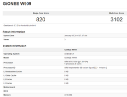Смартфон Gionee W909 получит SoC MediaTek Helio P10 и 4 ГБ ОЗУ