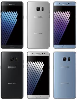 Смартфон Samsung Galaxy Note7 будет доступен в цветах Black Onyx, Silver Titanium и Blue Coral