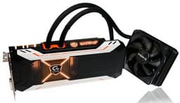 GPU видеокарты Gigabyte GeForce GTX 1080 Xtreme Gaming Water cooling, оснащённой жидкостной СО, работает на частоте почти 2 ГГц