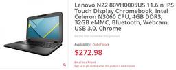 Хромбук Lenovo N22 немного обновился