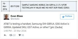Подтверждено существование смартфона Samsung Galaxy S7 Active