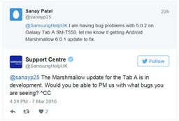Samsung подтверждает факт разработки обновления Android Marshmallow для планшетов Galaxy Tab A