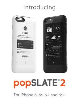 Чехол popSlate 2 для смартфонов Apple получил более современный небьющийся экран E Ink и собственный аккумулятор