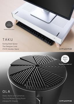 Cryorig Ola и Taku — необычные корпуса для компьютеров на базе системных плат Mini-ITX