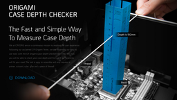 Чтобы воспользоваться измерительным инструментом Cryorig Origami Case Depth Checker, его нужно распечатать, вырезать и склеить