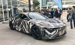 Электромобиль Lucid Motors появился на выставке Los Angeles Auto Show, но пока в камуфляже