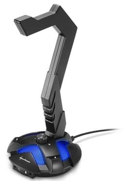 Подставка для наушников Sharkoon X-Rest 7.1 поддерживает окружающее звучание