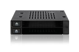 Icy Dock FlexiDOCK MB522SP-B позволяет разместить в отсеке для дисковода два накопителя типоразмера 2,5 дюйма